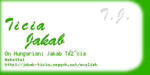 ticia jakab business card